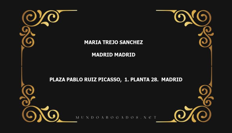 abogado Maria Trejo Sanchez en la localidad de Madrid