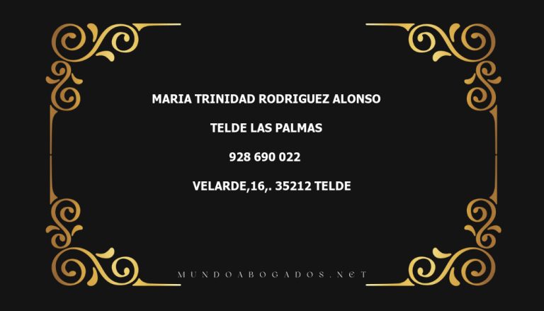 abogado Maria Trinidad Rodriguez Alonso en la localidad de Telde