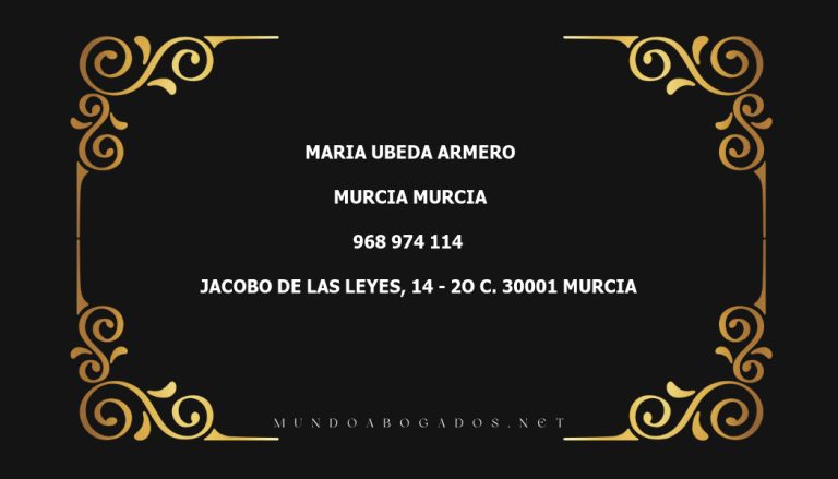 abogado Maria Ubeda Armero en la localidad de Murcia