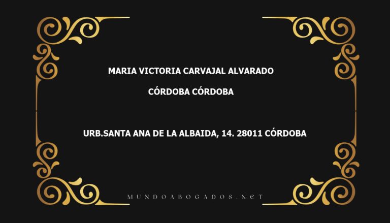 abogado Maria Victoria Carvajal Alvarado en la localidad de Córdoba