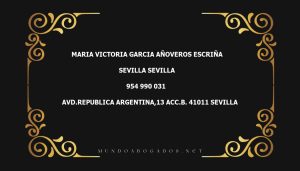 abogado Maria Victoria Garcia Añoveros Escriña en la localidad de Sevilla