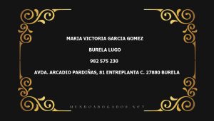 abogado Maria Victoria Garcia Gomez en la localidad de Burela