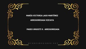 abogado María Victoria Lago Martínez en la localidad de Arrigorriaga