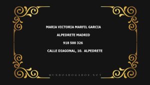 abogado Maria Victoria Marfil Garcia en la localidad de Alpedrete