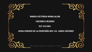 abogado Maria Victoria Mora Alias en la localidad de Cáceres