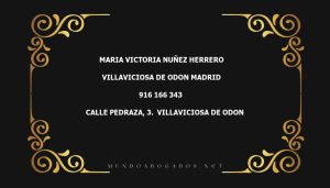 abogado Maria Victoria Nuñez Herrero en la localidad de Villaviciosa de Odon