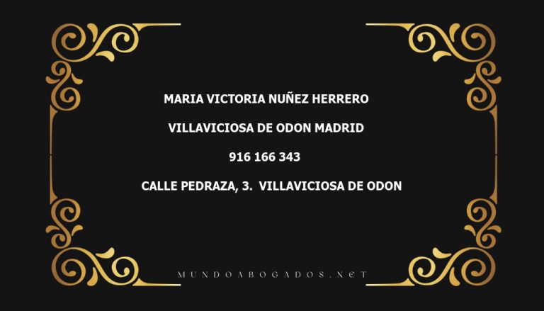 abogado Maria Victoria Nuñez Herrero en la localidad de Villaviciosa de Odon