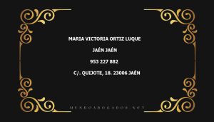 abogado Maria Victoria Ortiz Luque en la localidad de Jaén