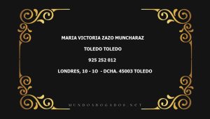 abogado Maria Victoria Zazo Muncharaz en la localidad de Toledo