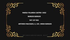 abogado Maria Yolanda Castro  Diez en la localidad de Burgos