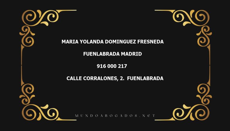 abogado Maria Yolanda Dominguez Fresneda en la localidad de Fuenlabrada