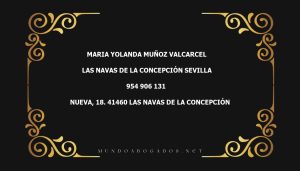 abogado Maria Yolanda Muñoz Valcarcel en la localidad de Las Navas de la Concepción