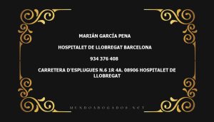 abogado Marián García Pena en la localidad de Hospitalet de Llobregat