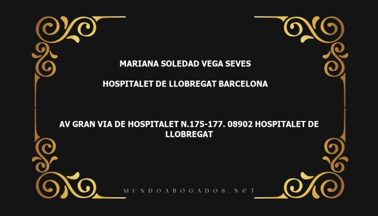 abogado Mariana Soledad Vega Seves en la localidad de Hospitalet de Llobregat