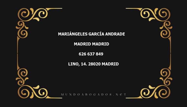 abogado Mariángeles García Andrade en la localidad de Madrid