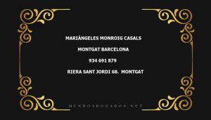 abogado Mariángeles Monroig Casals en la localidad de Montgat