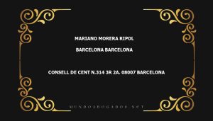 abogado Mariano Morera Ripol en la localidad de Barcelona