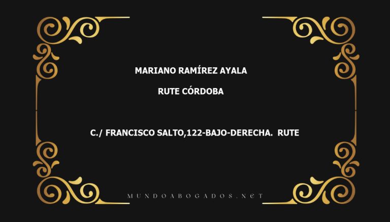 abogado Mariano Ramírez Ayala en la localidad de Rute