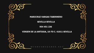 abogado Maricruz Vargas Tabernero en la localidad de Sevilla