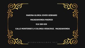 abogado Marina Gloria Jover Gebhard en la localidad de Majadahonda