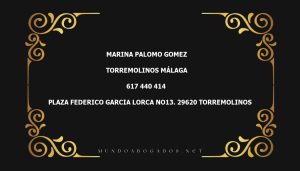 abogado Marina Palomo Gomez en la localidad de Torremolinos