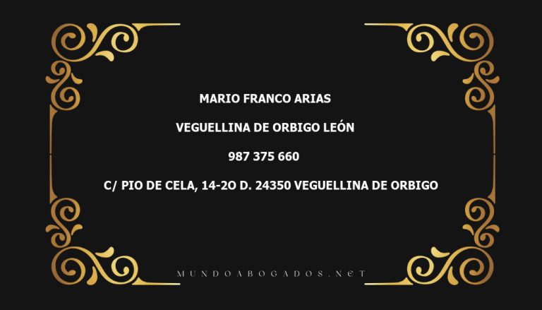 abogado Mario Franco Arias en la localidad de Veguellina de Orbigo