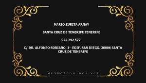 abogado Mario Zurita Arnay en la localidad de Santa Cruz de Tenerife