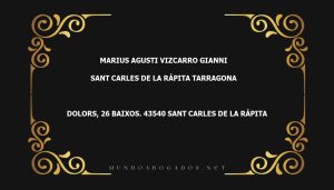 abogado Marius Agusti Vizcarro Gianni en la localidad de Sant carles de la Rápita