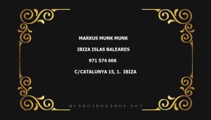 abogado Markus Munk Munk en la localidad de Ibiza