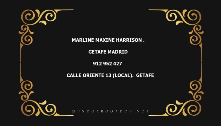 abogado Marline Maxine Harrison . en la localidad de Getafe