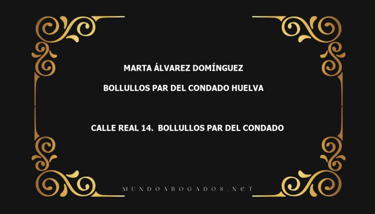 abogado Marta Álvarez Domínguez en la localidad de Bollullos Par del Condado