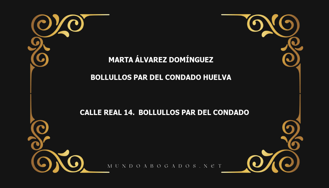 abogado Marta Álvarez Domínguez en la localidad de Bollullos Par del Condado