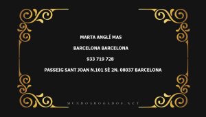 abogado Marta Anglí Mas en la localidad de Barcelona