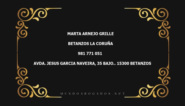 abogado Marta Arnejo Grille en la localidad de Betanzos