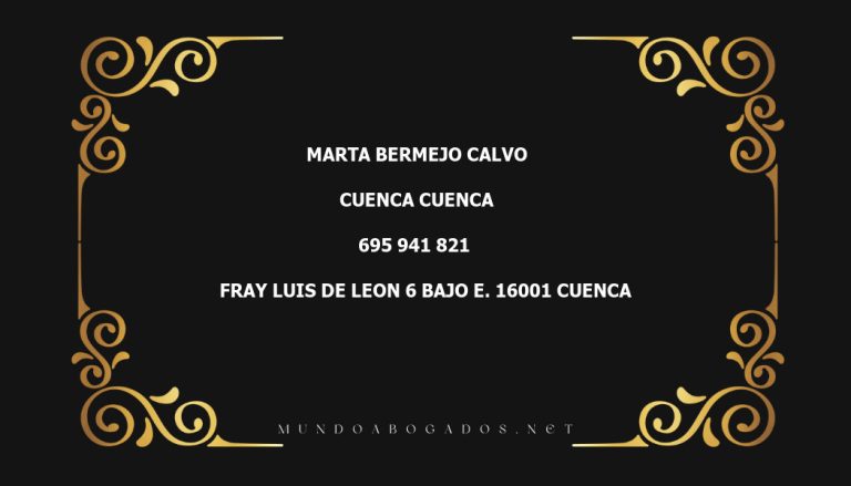 abogado Marta Bermejo Calvo en la localidad de Cuenca