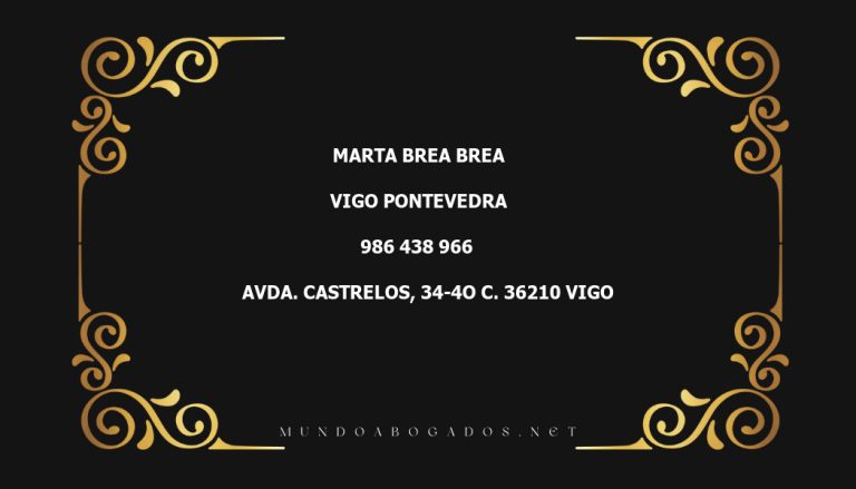 abogado Marta Brea Brea en la localidad de Vigo