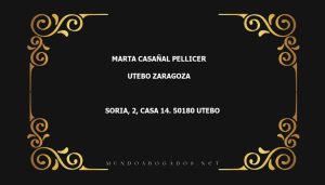 abogado Marta Casañal Pellicer en la localidad de Utebo