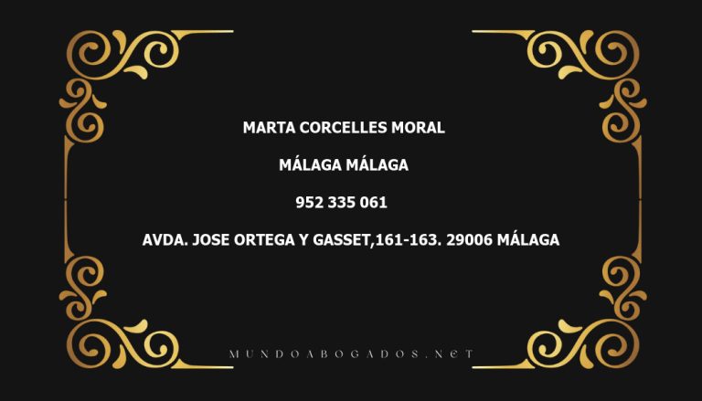 abogado Marta Corcelles Moral en la localidad de Málaga