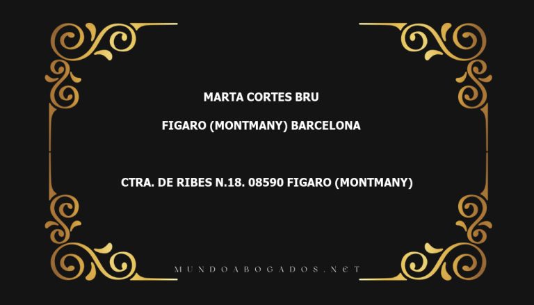 abogado Marta Cortes Bru en la localidad de Figaro (Montmany)