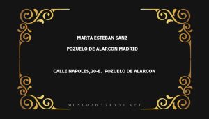 abogado Marta Esteban Sanz en la localidad de Pozuelo de Alarcon