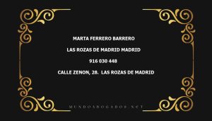 abogado Marta Ferrero Barrero en la localidad de Las Rozas de Madrid