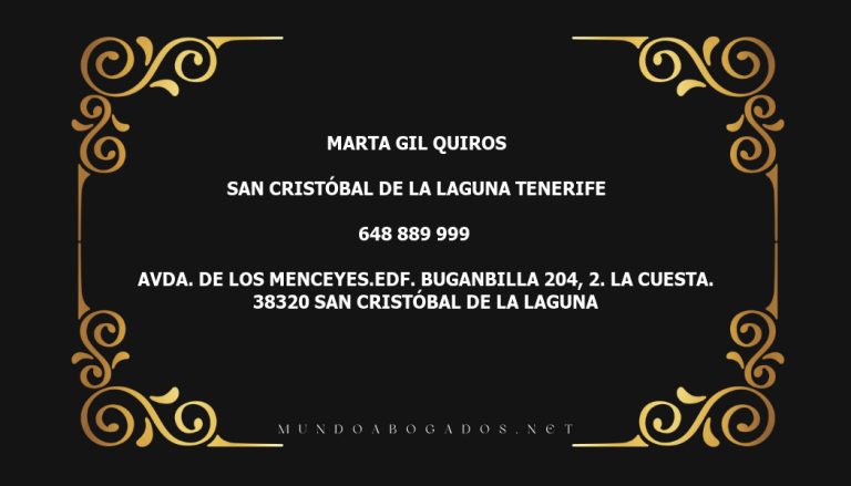 abogado Marta Gil Quiros en la localidad de San Cristóbal de La Laguna