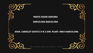 abogado Marta Jodar Guevara en la localidad de Barcelona