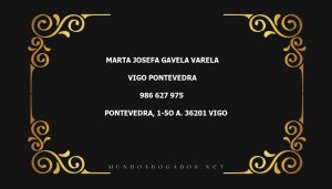 abogado Marta Josefa Gavela Varela en la localidad de Vigo