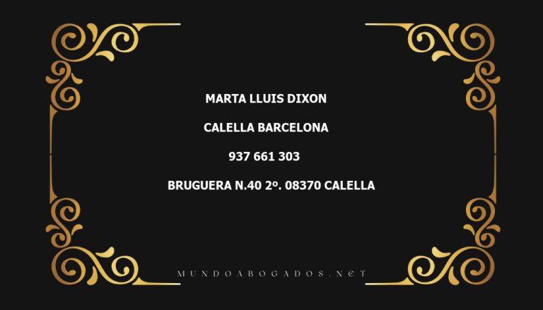 abogado Marta Lluis Dixon en la localidad de Calella