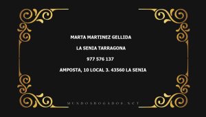 abogado Marta Martinez Gellida en la localidad de La Senia