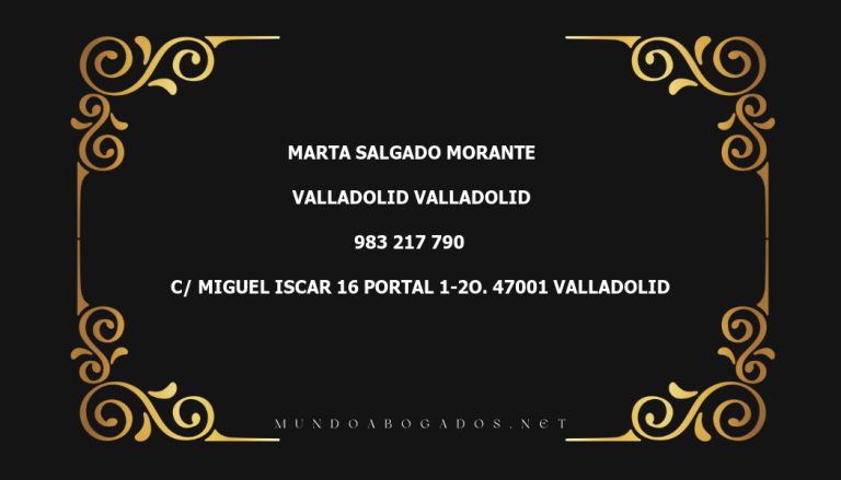 abogado Marta Salgado Morante en la localidad de Valladolid