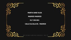 abogado Marta Sanz Olea en la localidad de Madrid