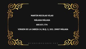 abogado Martin Nicolas Vilas en la localidad de Málaga