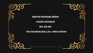 abogado Martin Pastrana Baños en la localidad de Oviedo